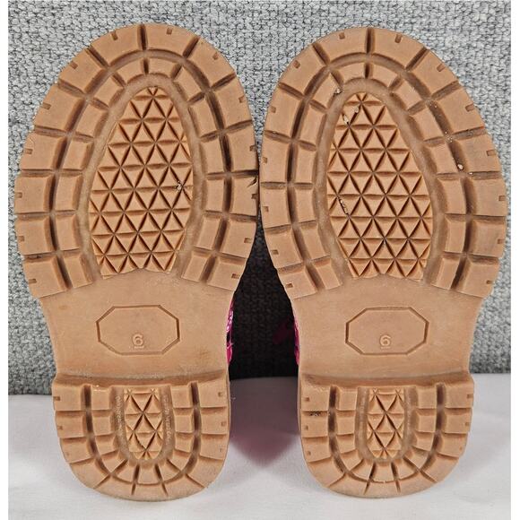 DISNEY JUNIOR GIRLS PINK MINNIE MOUSE BOOTS LACE-UP STYLE TODDLER SIZE 6 - Picture 5 of 10